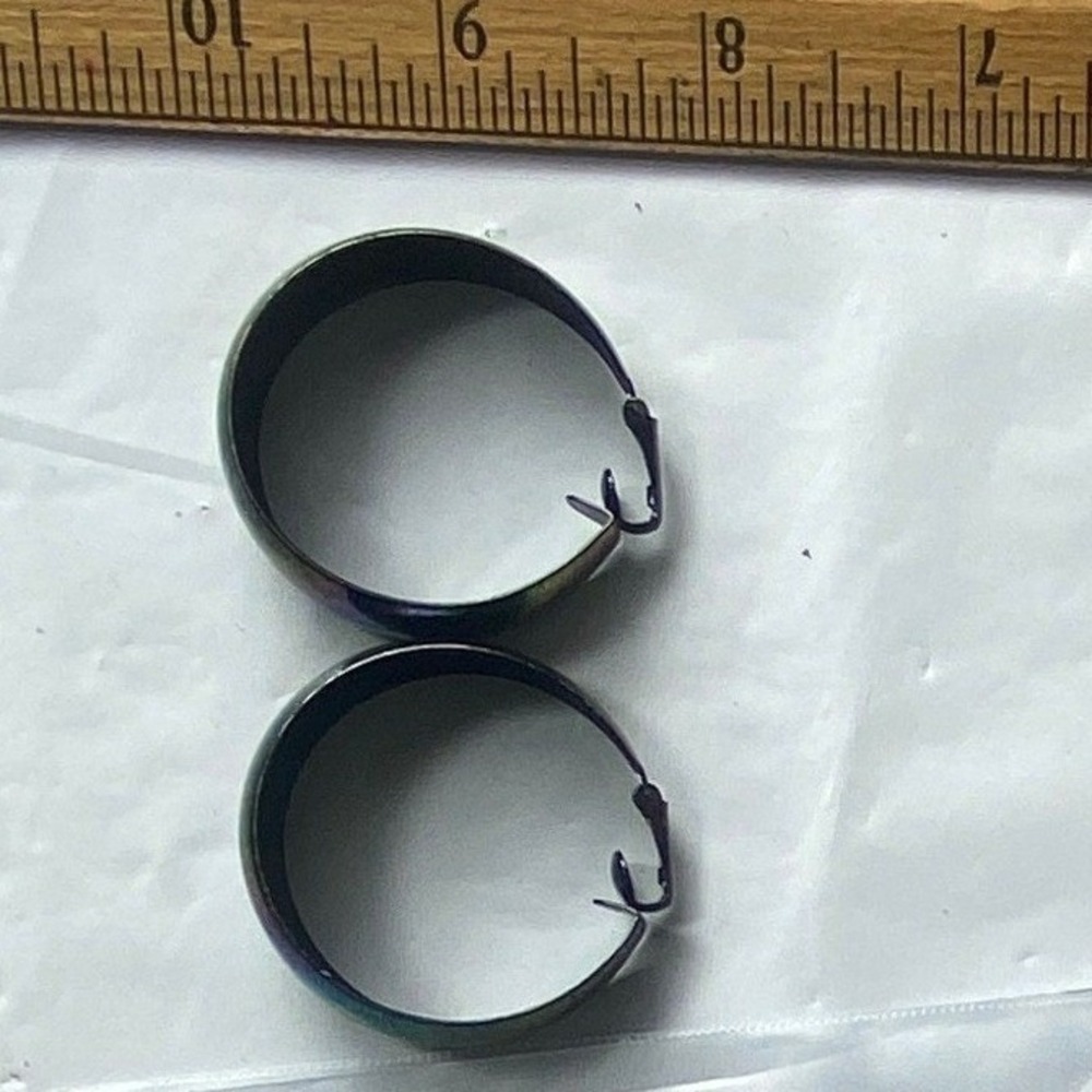 Iridescent Hoop Earrings Women's Fashion Jewelry